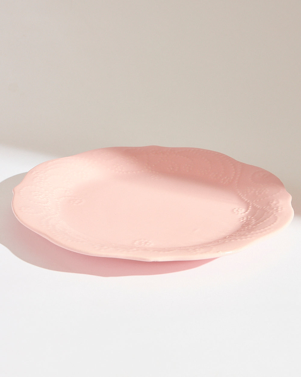 Essentials Lace Dinner Plate, Pink