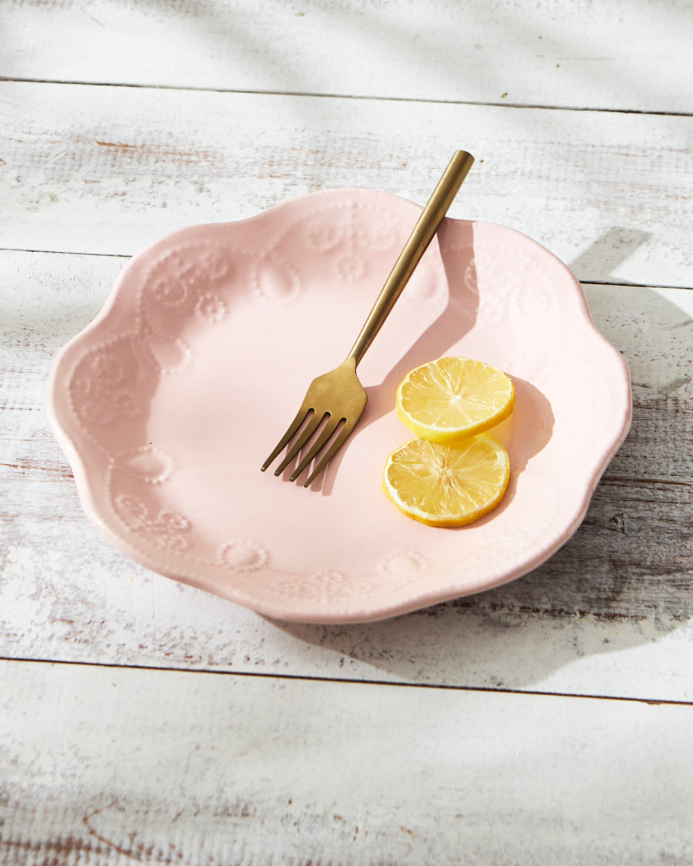 Essentials Lace Quarter Plate, Pink