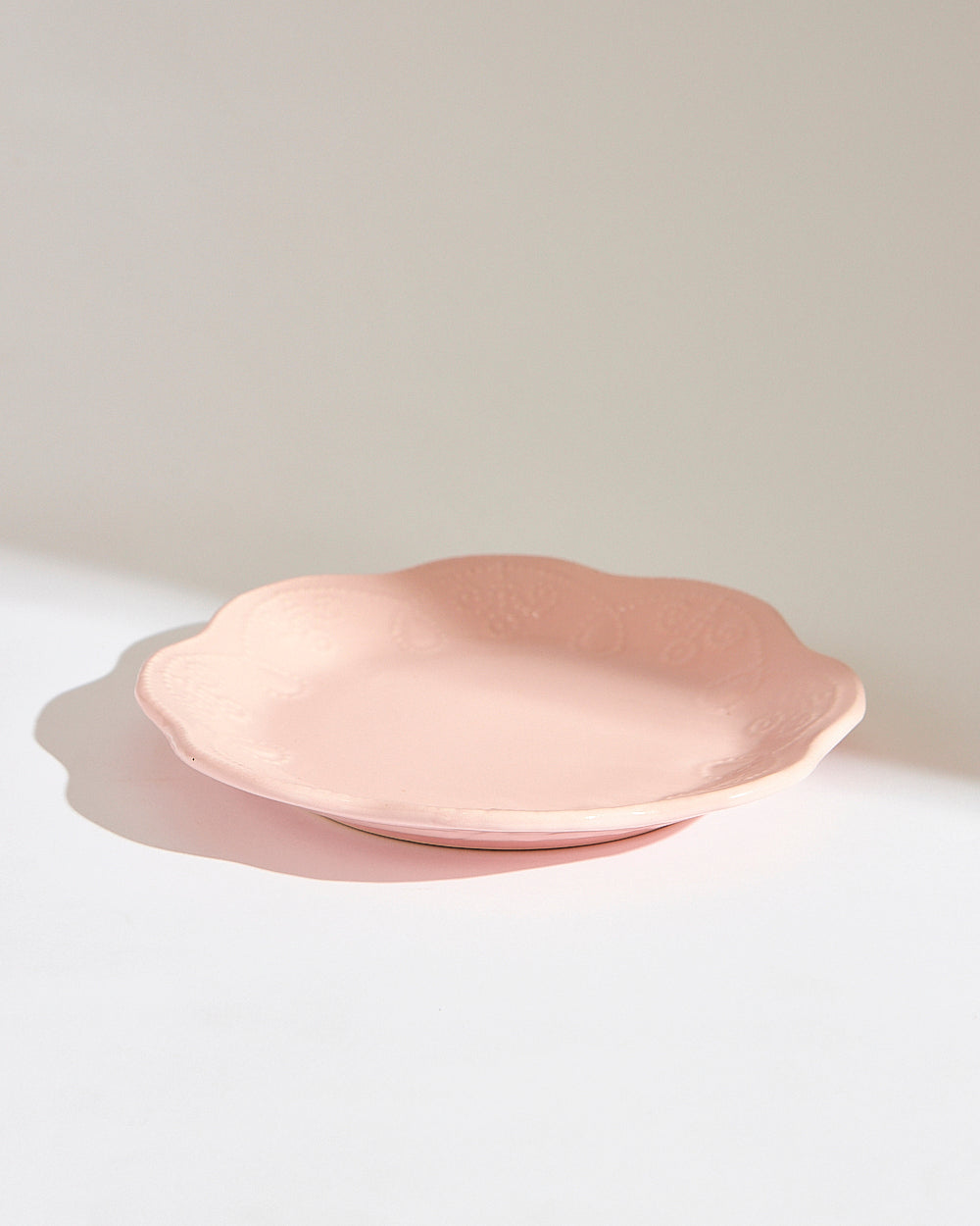 Essentials Lace Quarter Plate, Pink