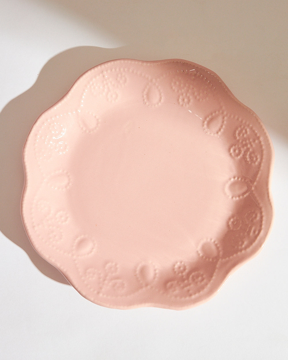 Essentials Lace Quarter Plate, Pink