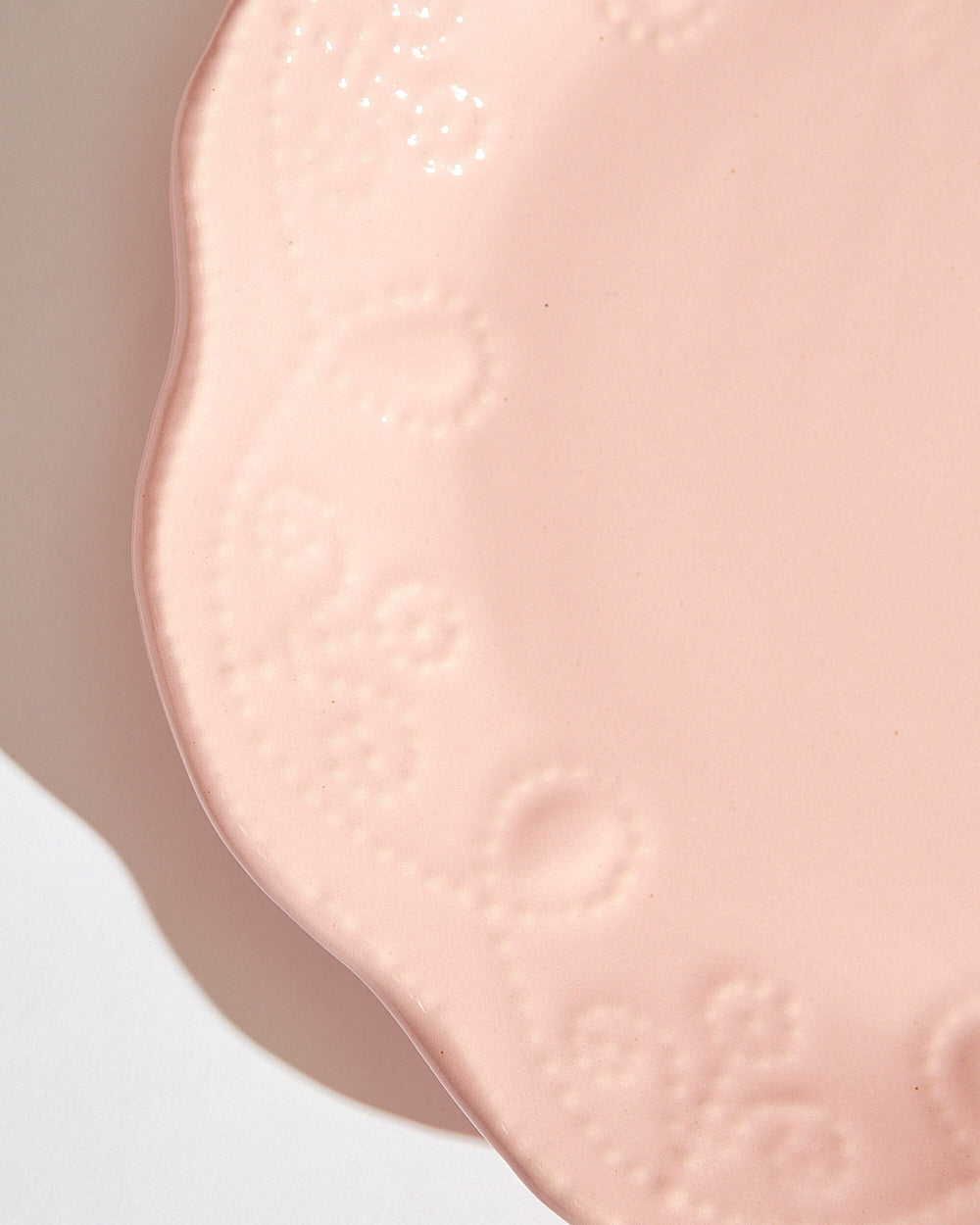 Essentials Lace Quarter Plate, Pink