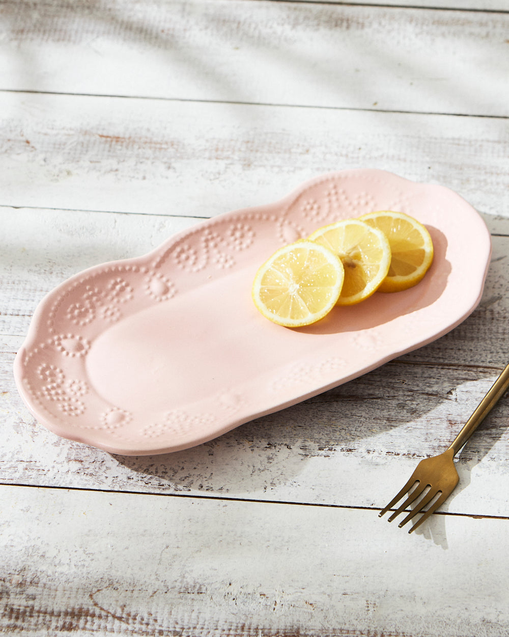 Essentials Lace Platter, Pink