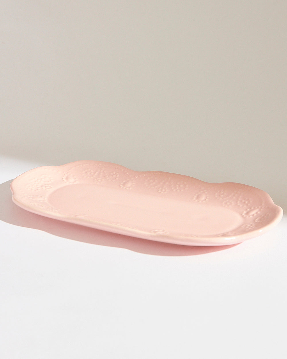 Essentials Lace Platter, Pink