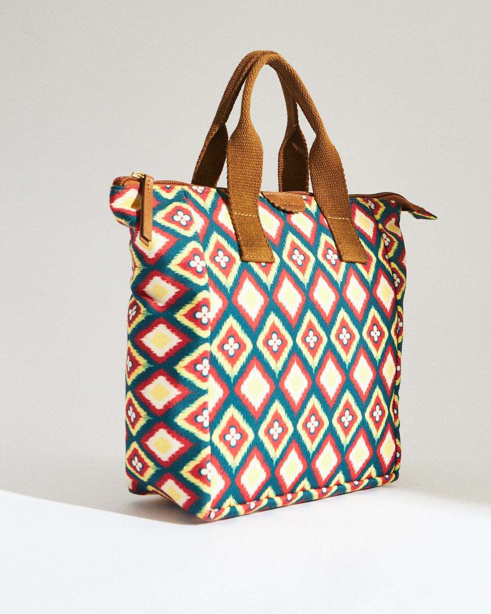 Teal By Chumbak Ikkat Glow Lunch Bag - Large