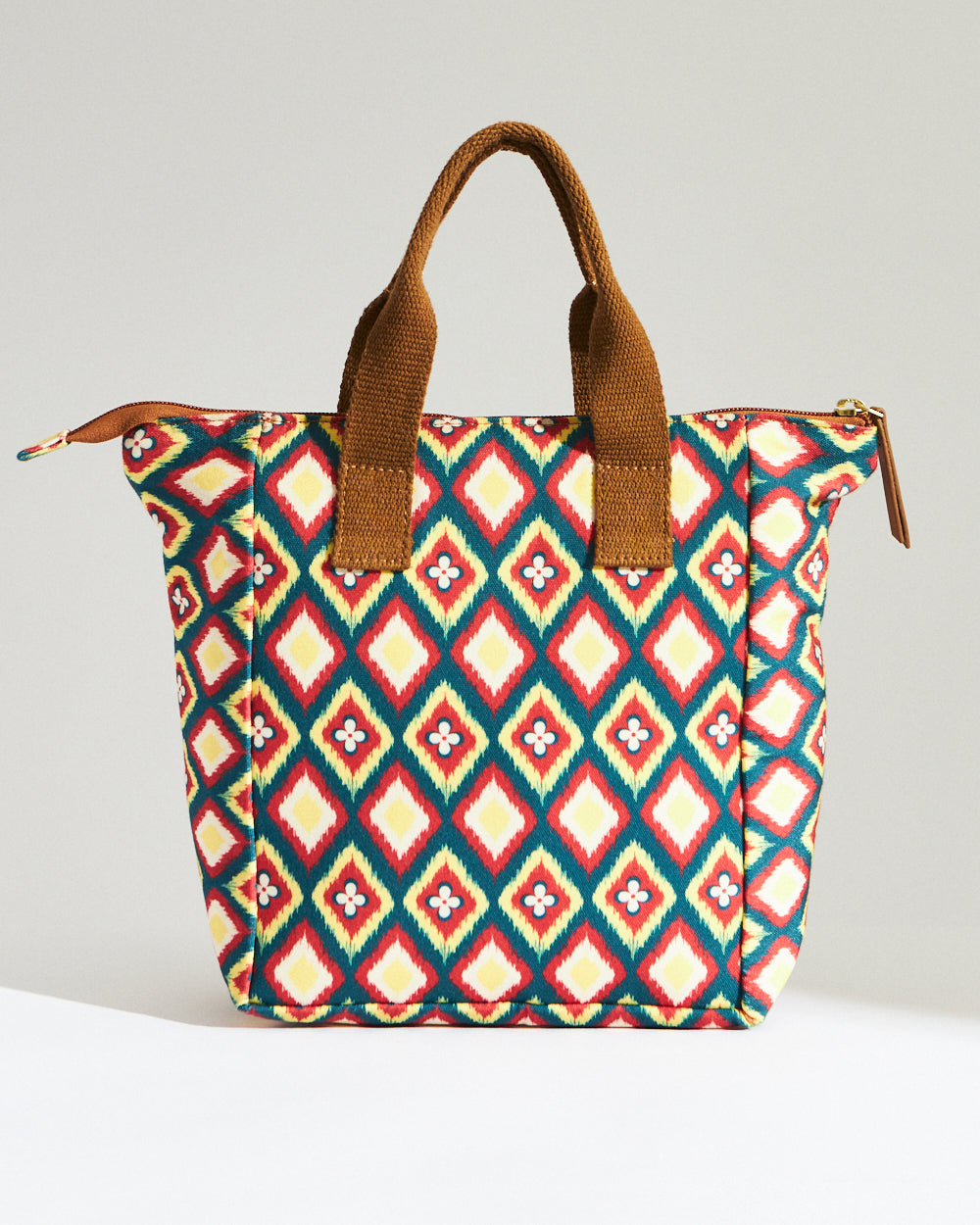 Teal By Chumbak Ikkat Glow Lunch Bag - Large