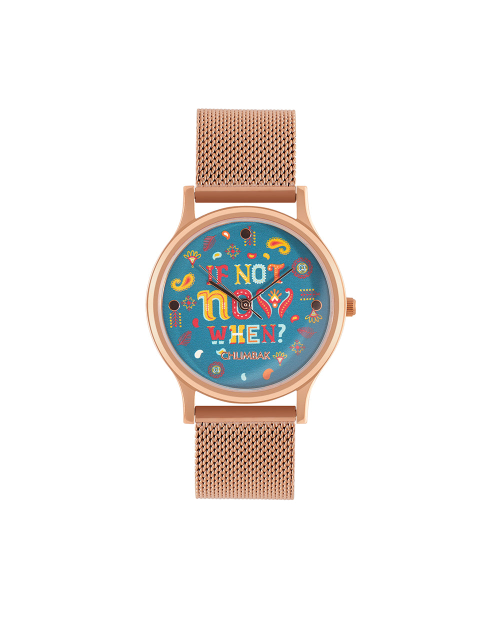 Teal by Chumbak Daily Hustle Watch,Stainless Steel Mesh Strap