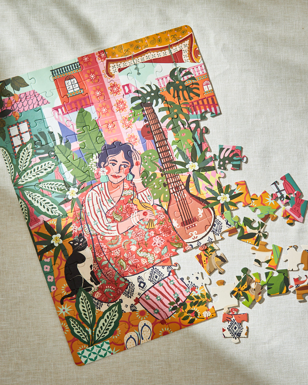 Lady with the Sitar Jigsaw Puzzle + Ferrero Rocher Set