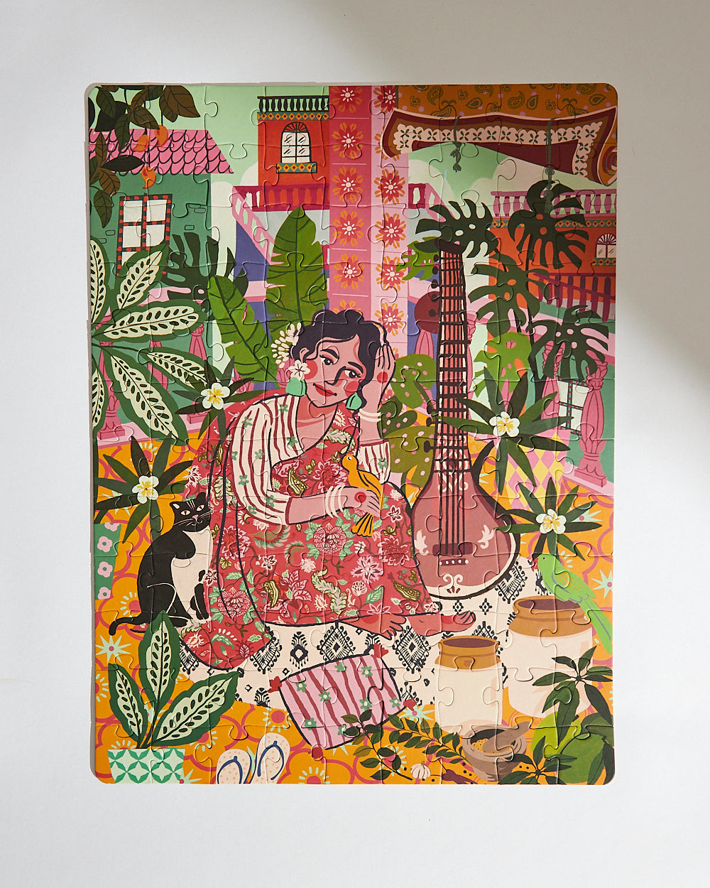 Lady with the Sitar Jigsaw Puzzle