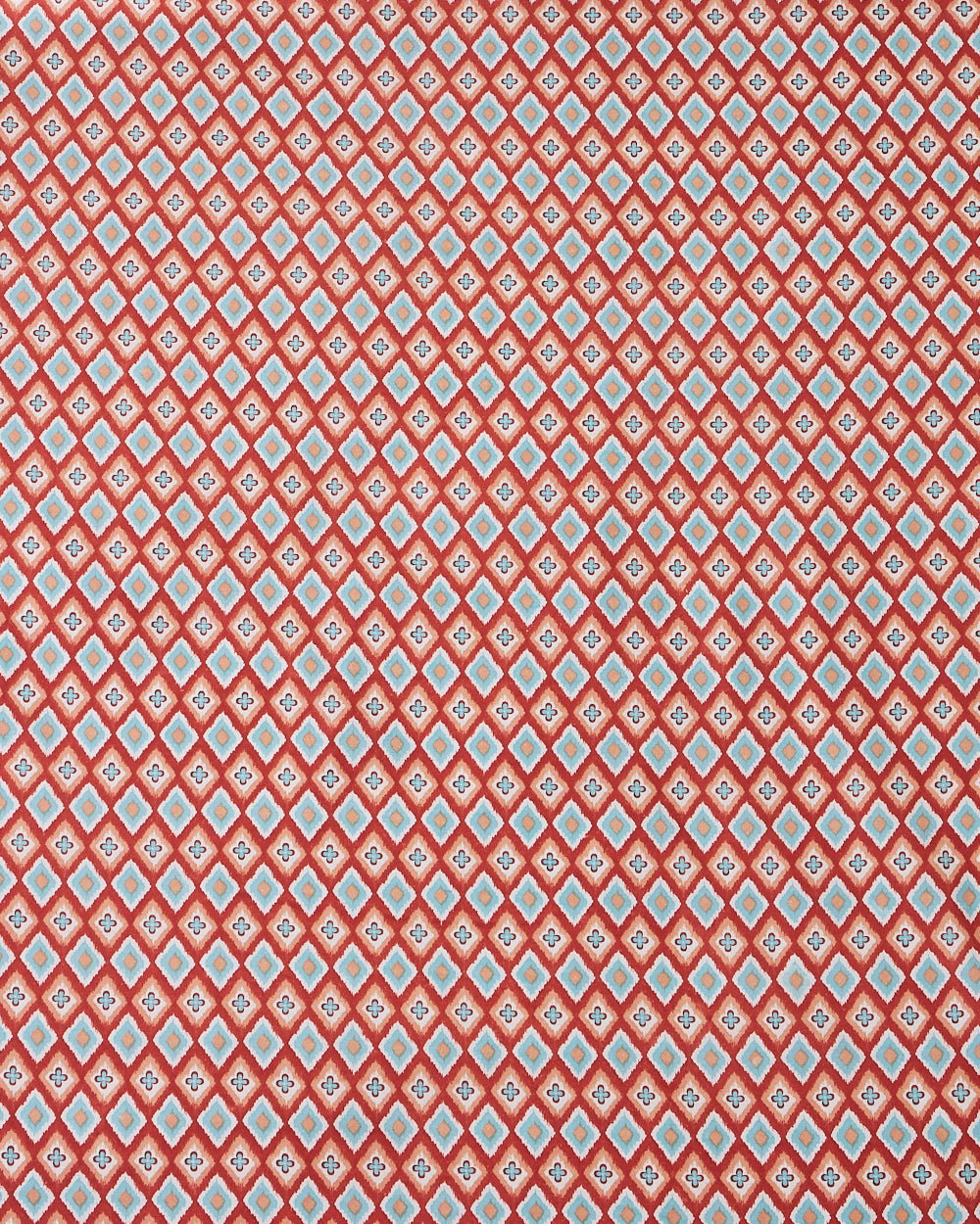 TEAL by Chumbak Ikat Glow Bedsheet, Red - Queen size, 104 TC