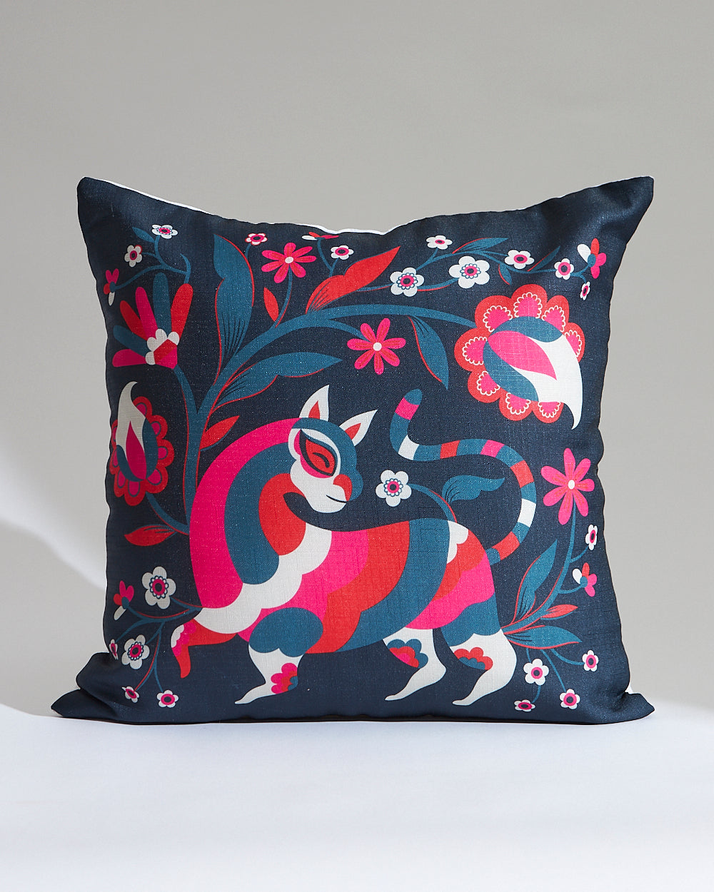 Teal by Chumbak | Otomi Safari 16"  Cushion Cover, Set of 5