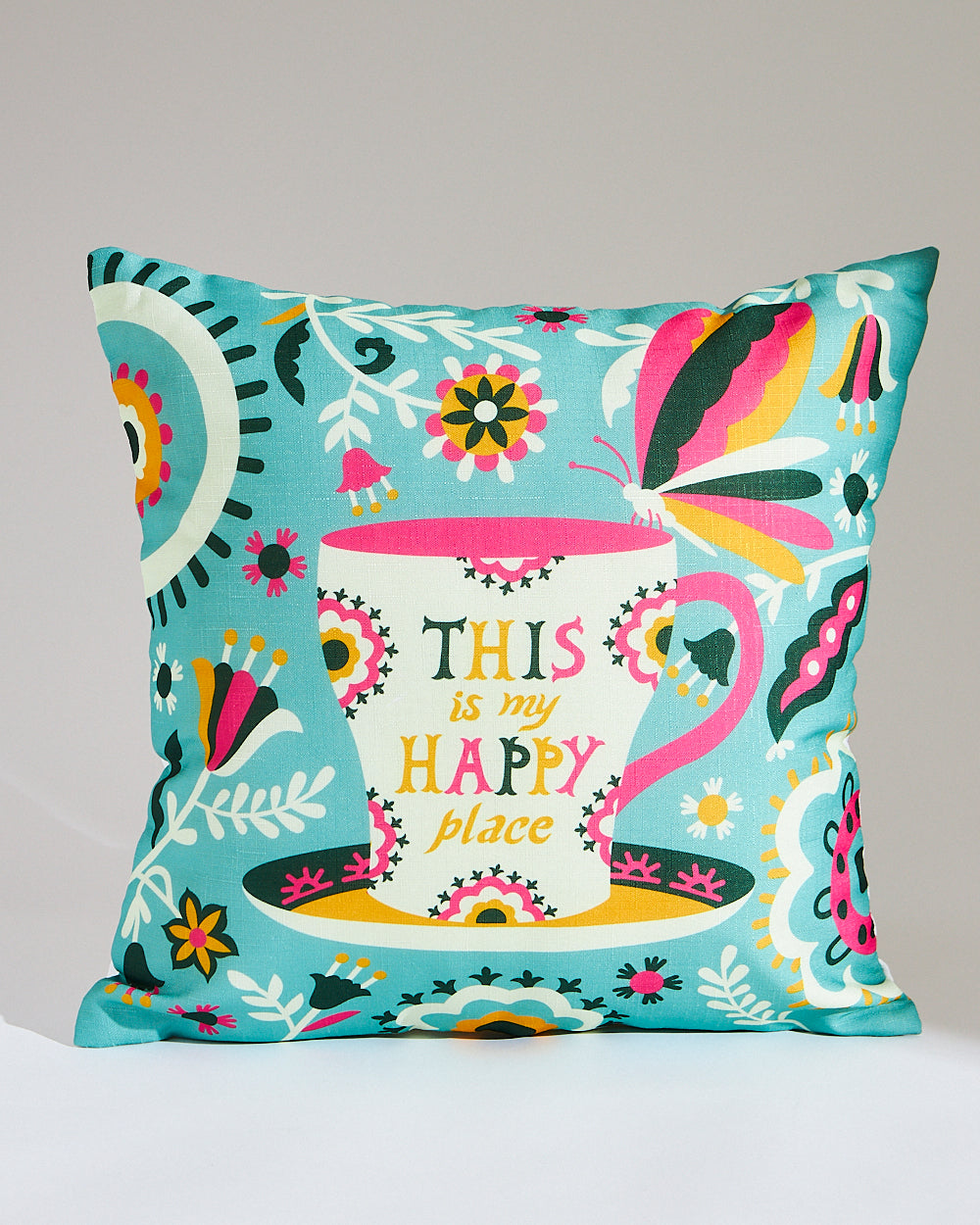 Teal by Chumbak 16" Cushion Covers , Set of 5 Multi color| Zip closure