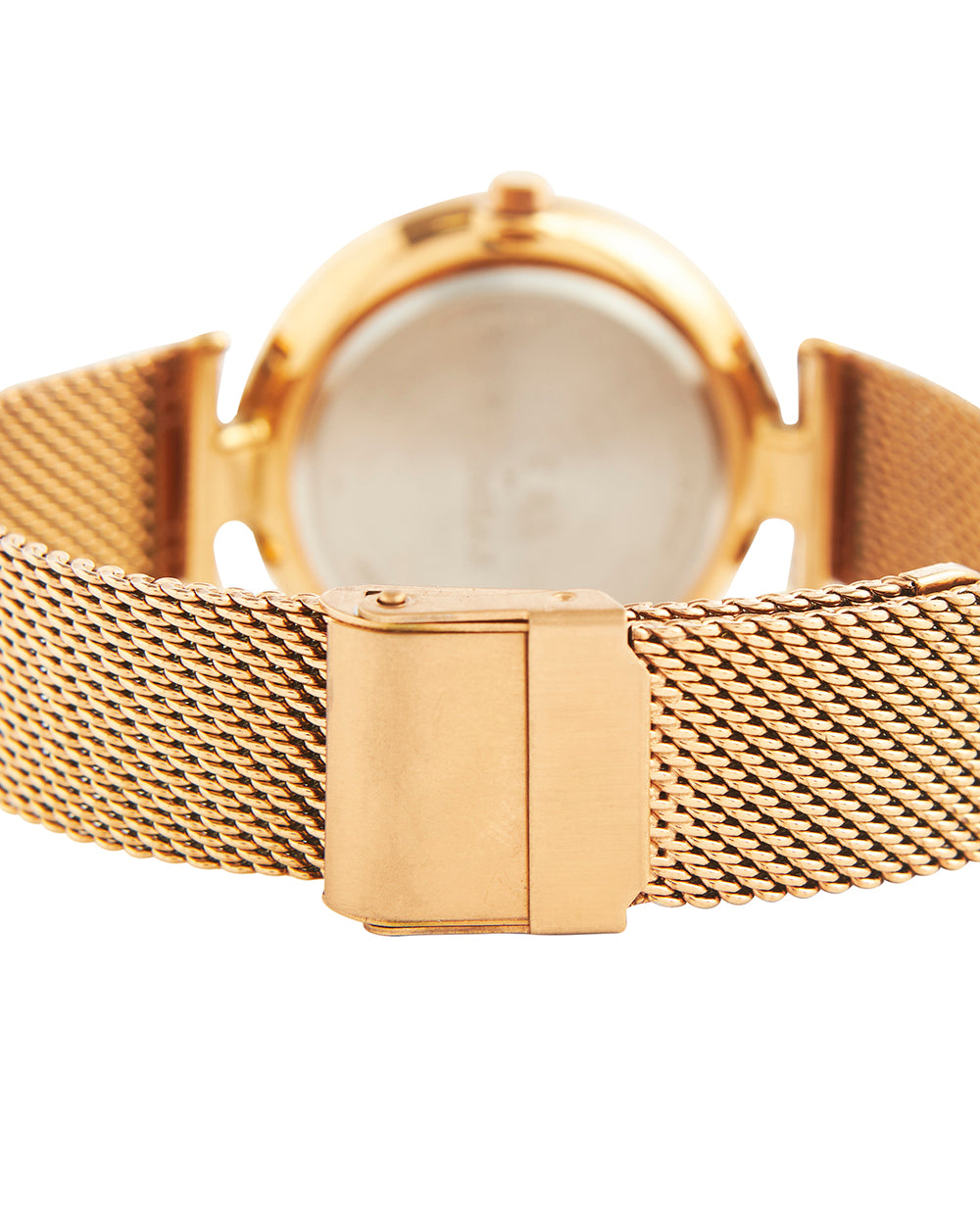 Teal by Chumbak Peacock Peeper Watch | Metal Mesh Strap - Gold