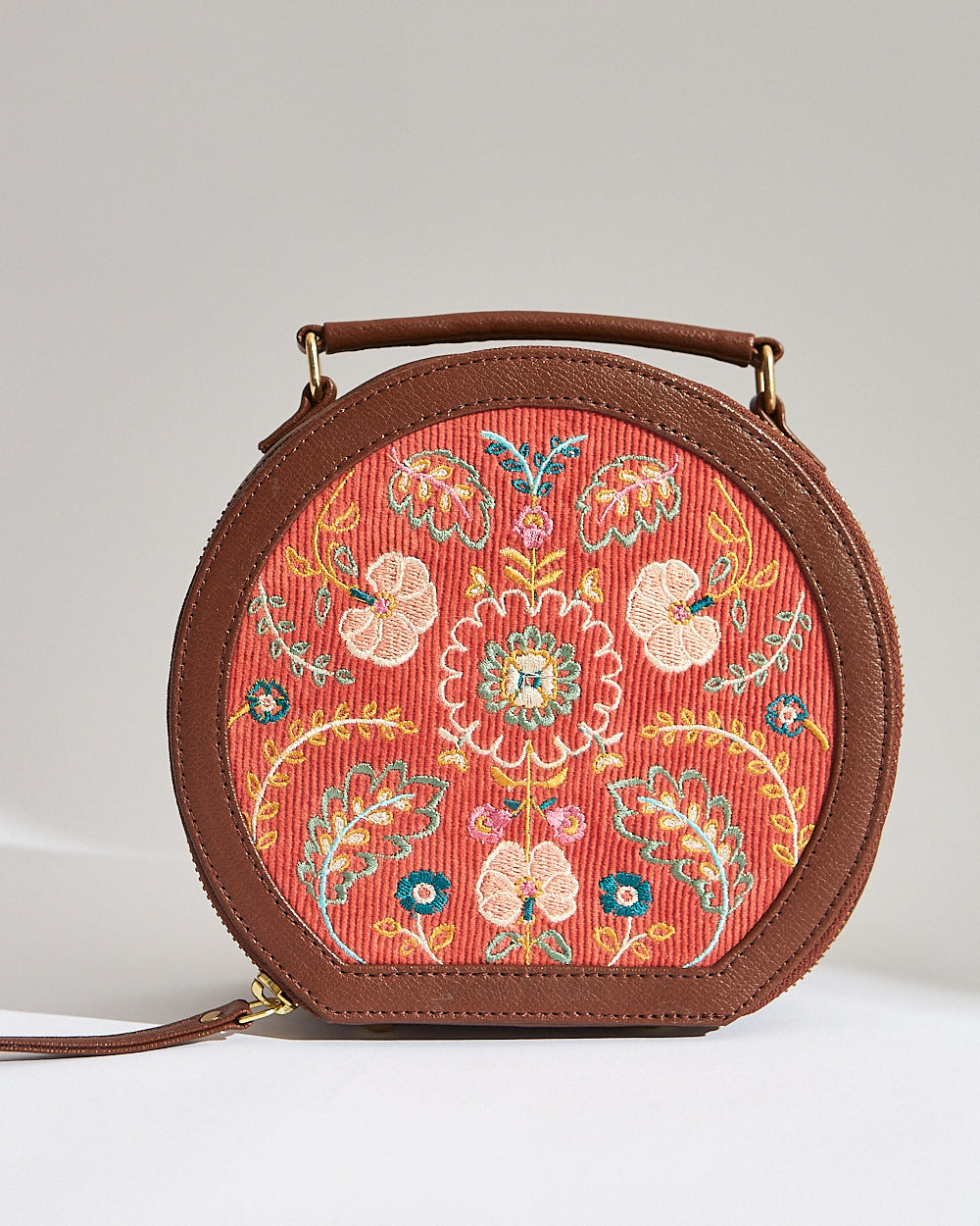 Batik Bloom Embroidered Sling, Red