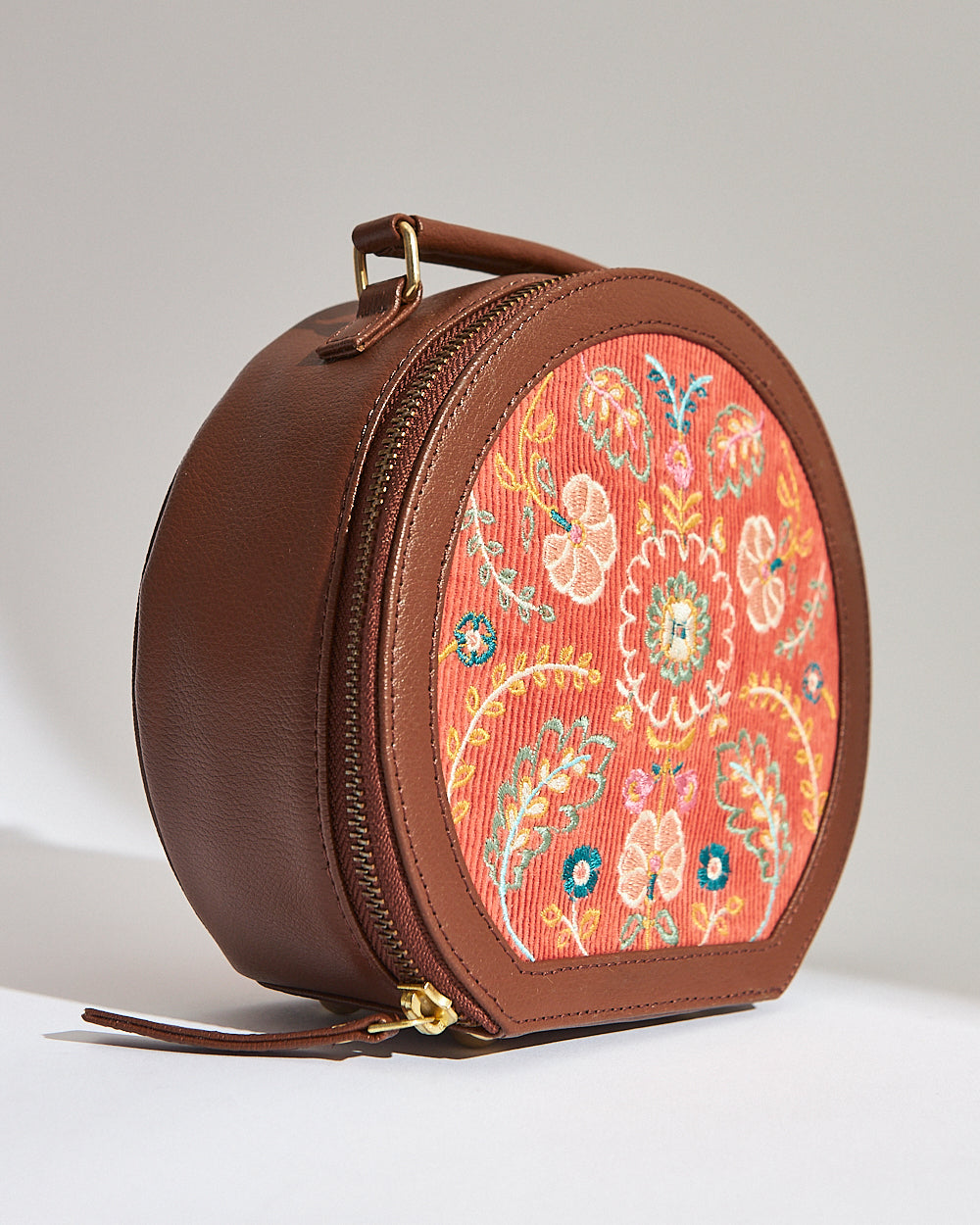 Batik Bloom Embroidered Sling, Red