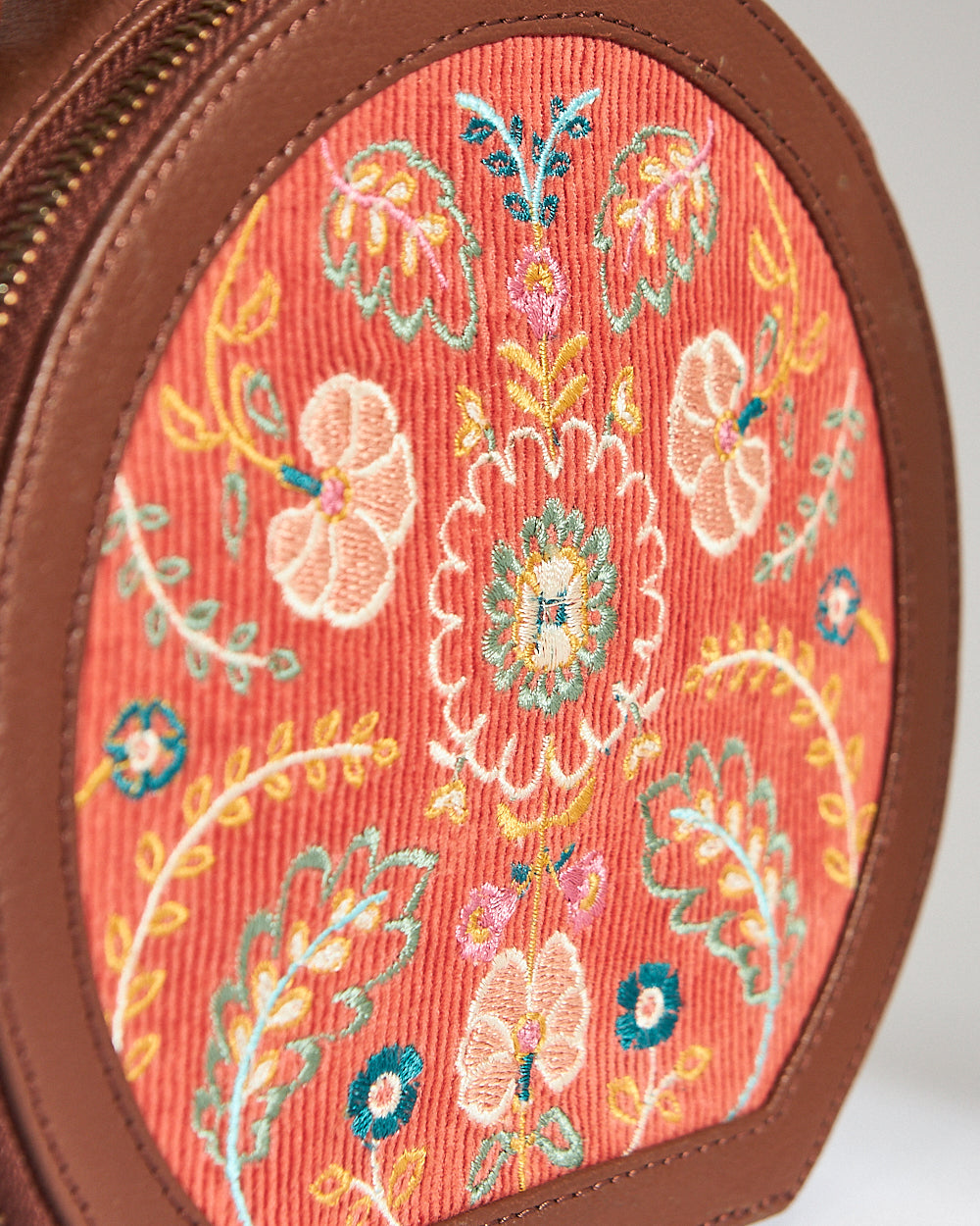 Batik Bloom Embroidered Sling, Red