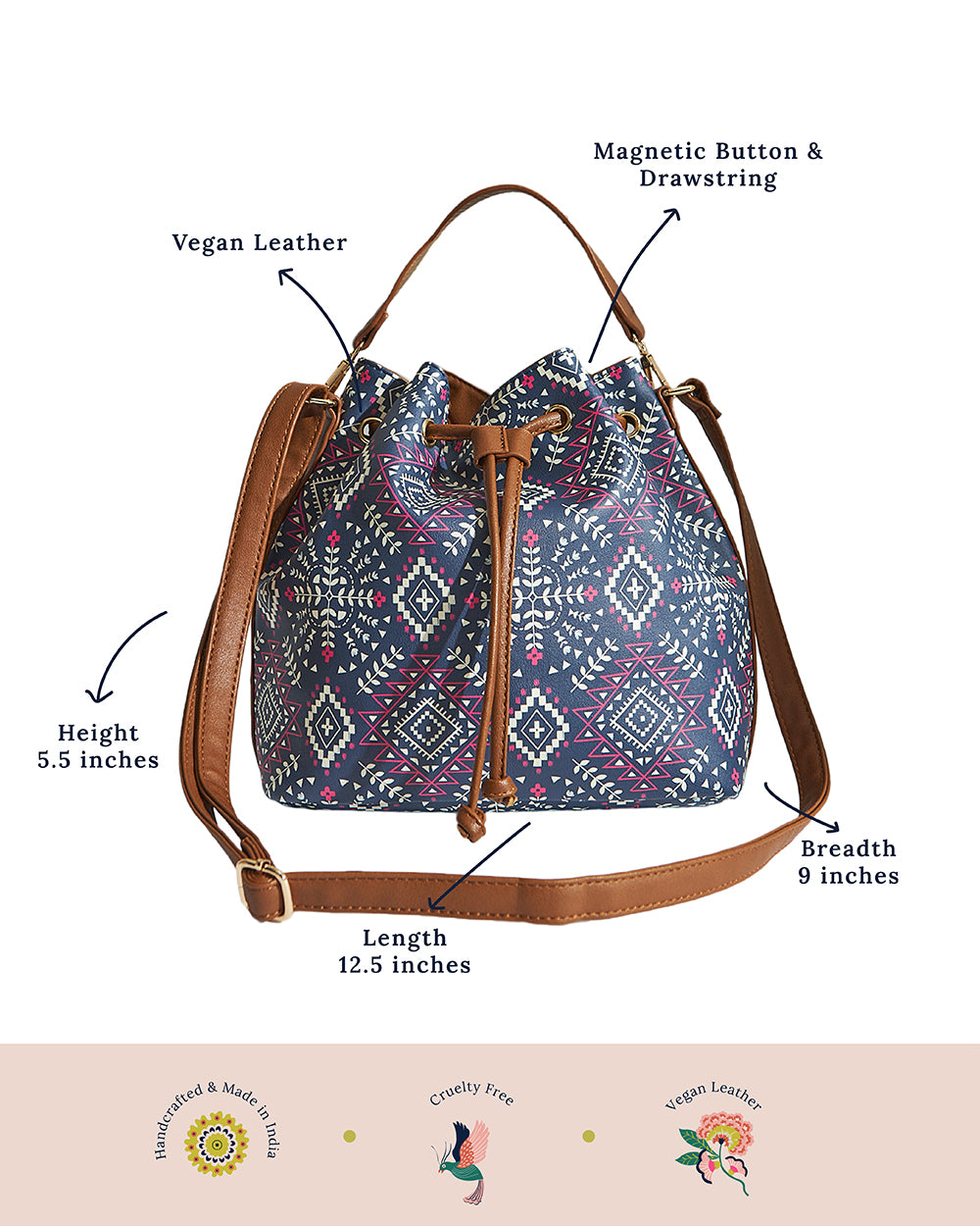 Mexico Aztec Bucket Bag