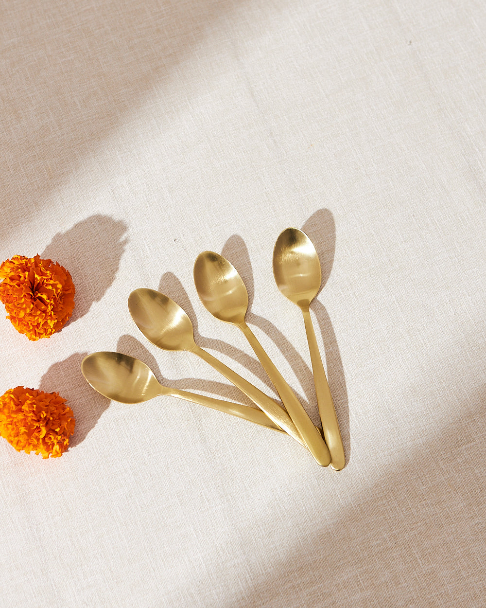 Classic Gold Dessert Spoons - Set of 4