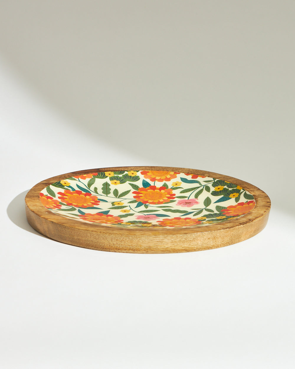 Marigold Oval Snack Platter | Wood