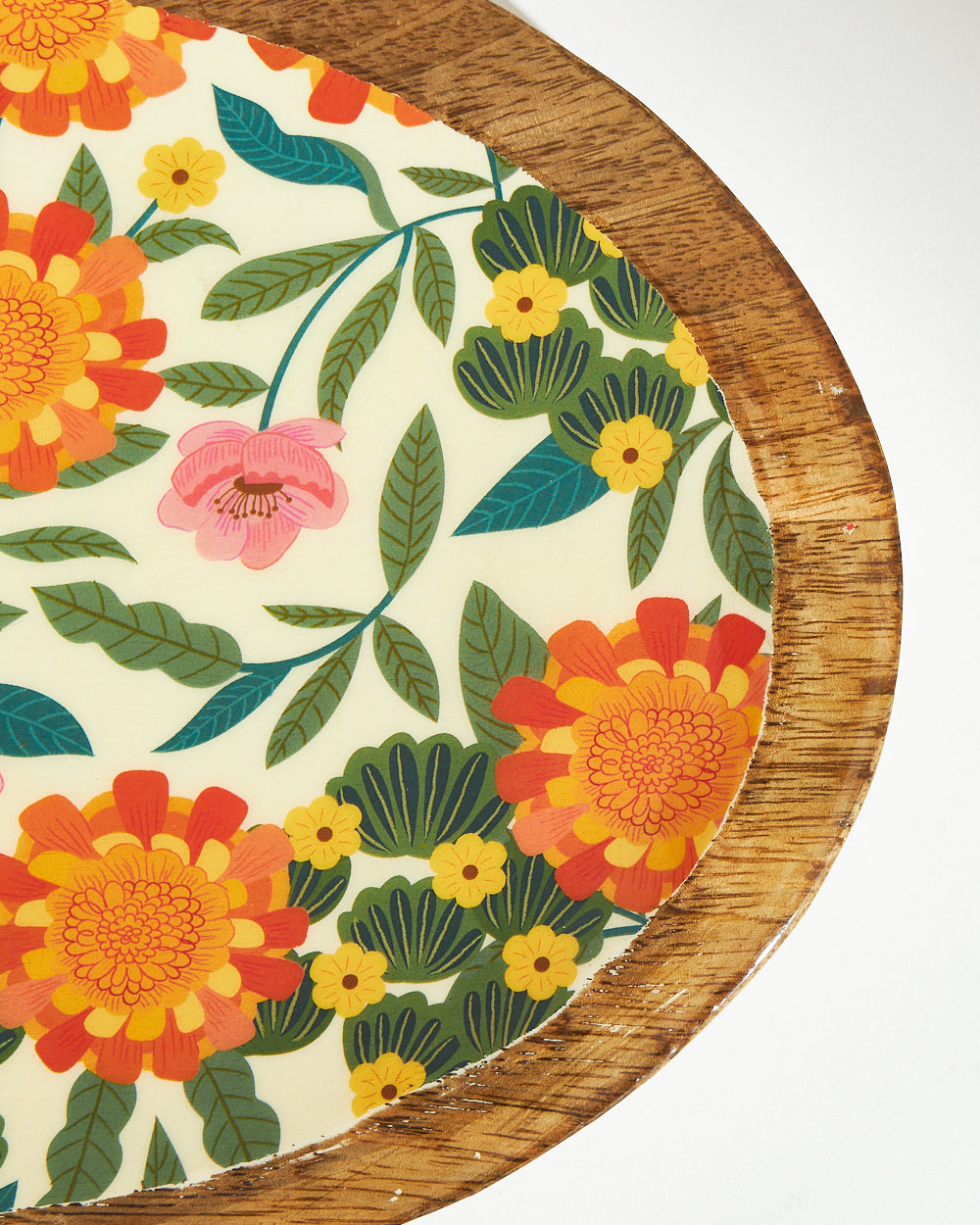 Marigold Oval Snack Platter | Wood