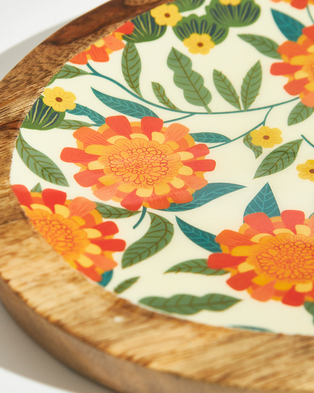 Marigold Oval Snack Platter | Wood