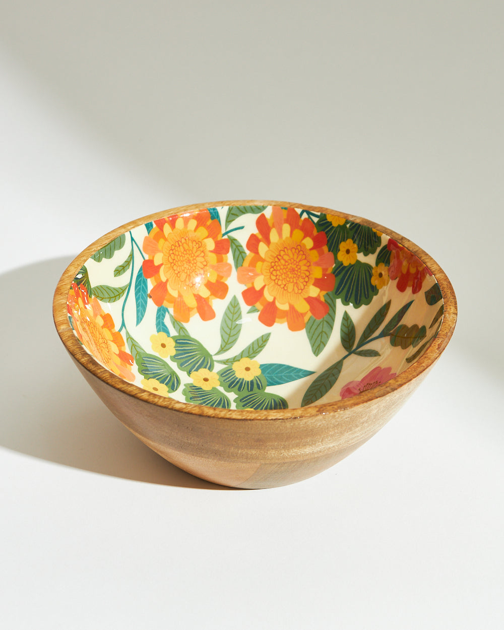 Marigold Large Snack Bowl | Wood