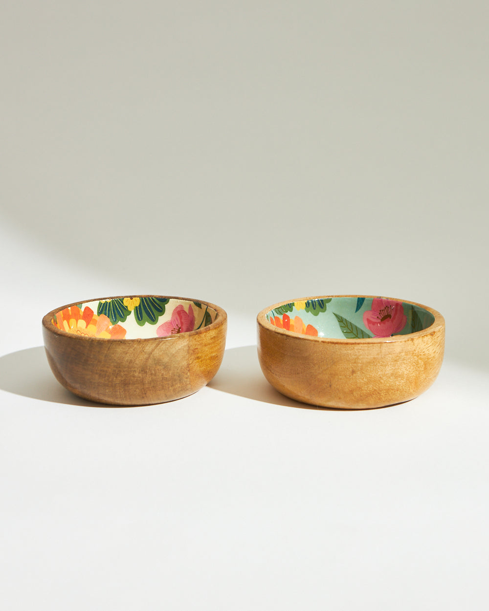 Marigold Mini Snack Bowls (Set of 2)| Wood