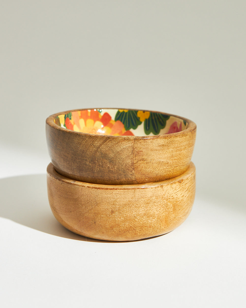 Marigold Mini Snack Bowls (Set of 2)| Wood