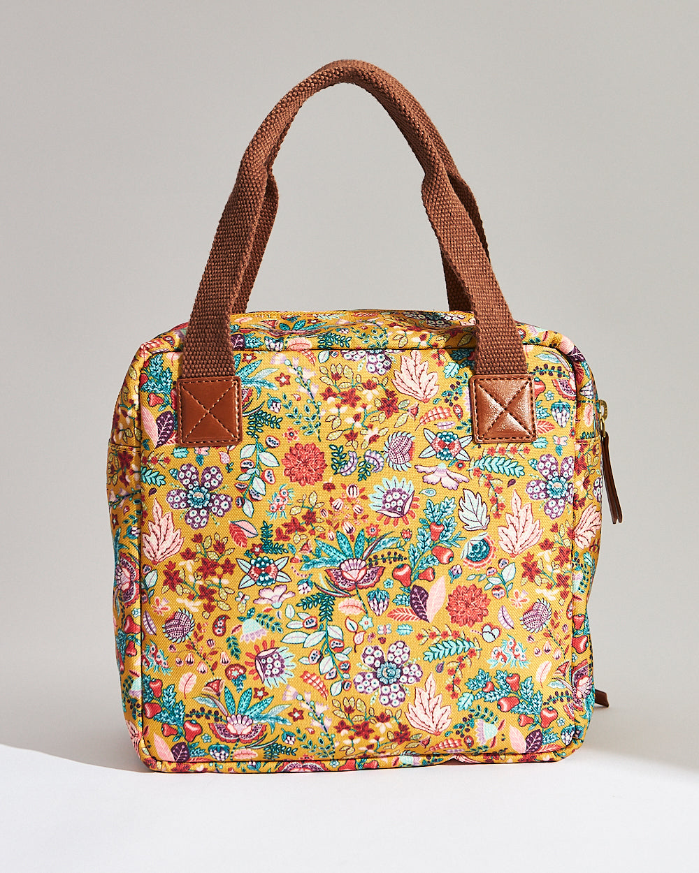 Batik Bloom Lunch Bag, Mustard