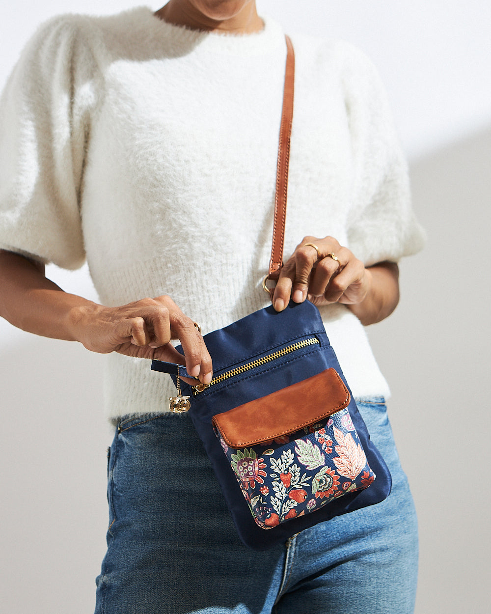 Batik Bloom Cross Body Bag
