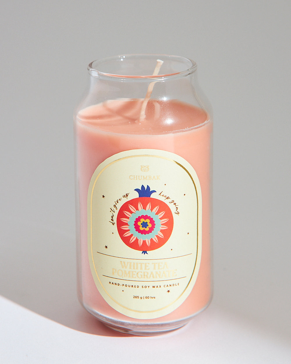 White Tea & Pomegranate Soy Wax Candle, 265g