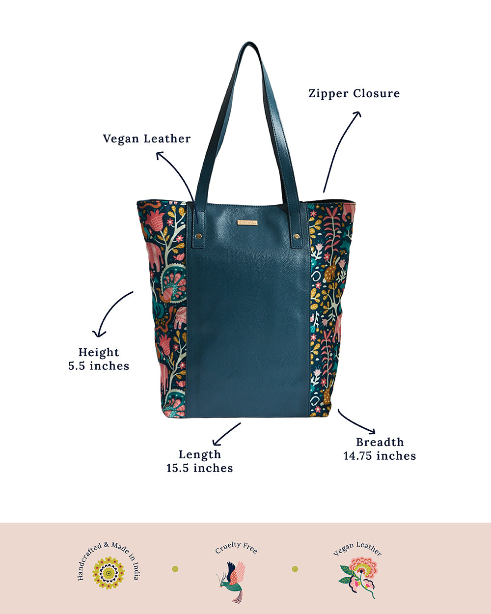 Sundarban Gondh Tassel Tote Bag