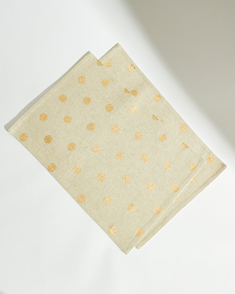 Classic Polka Placemats, Gold - Set of 2