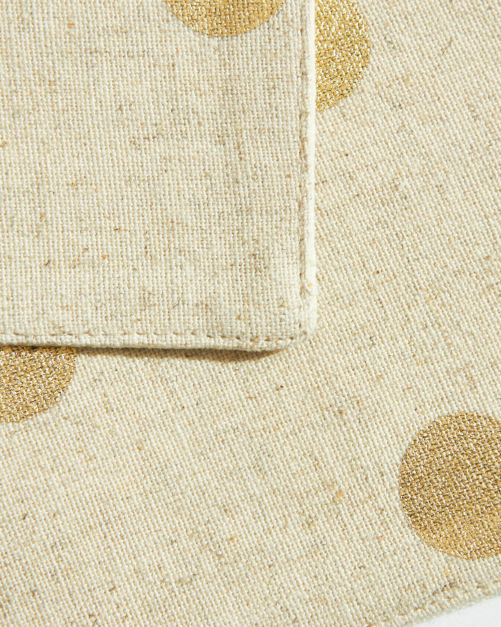 Classic Polka Placemats, Gold - Set of 2
