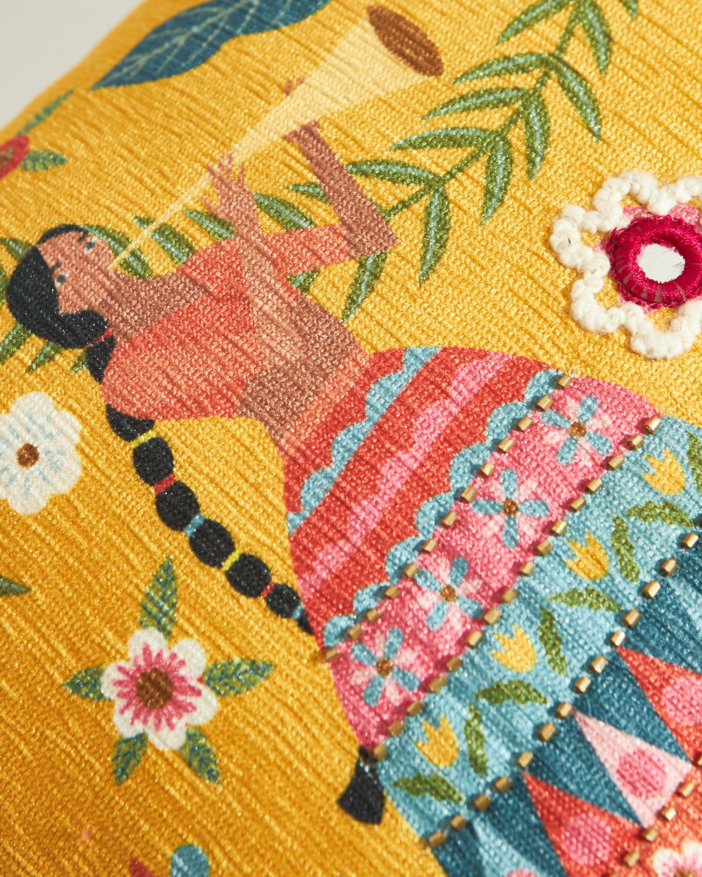 Marigold Lady Troupe Cushion Cover 12"x20"