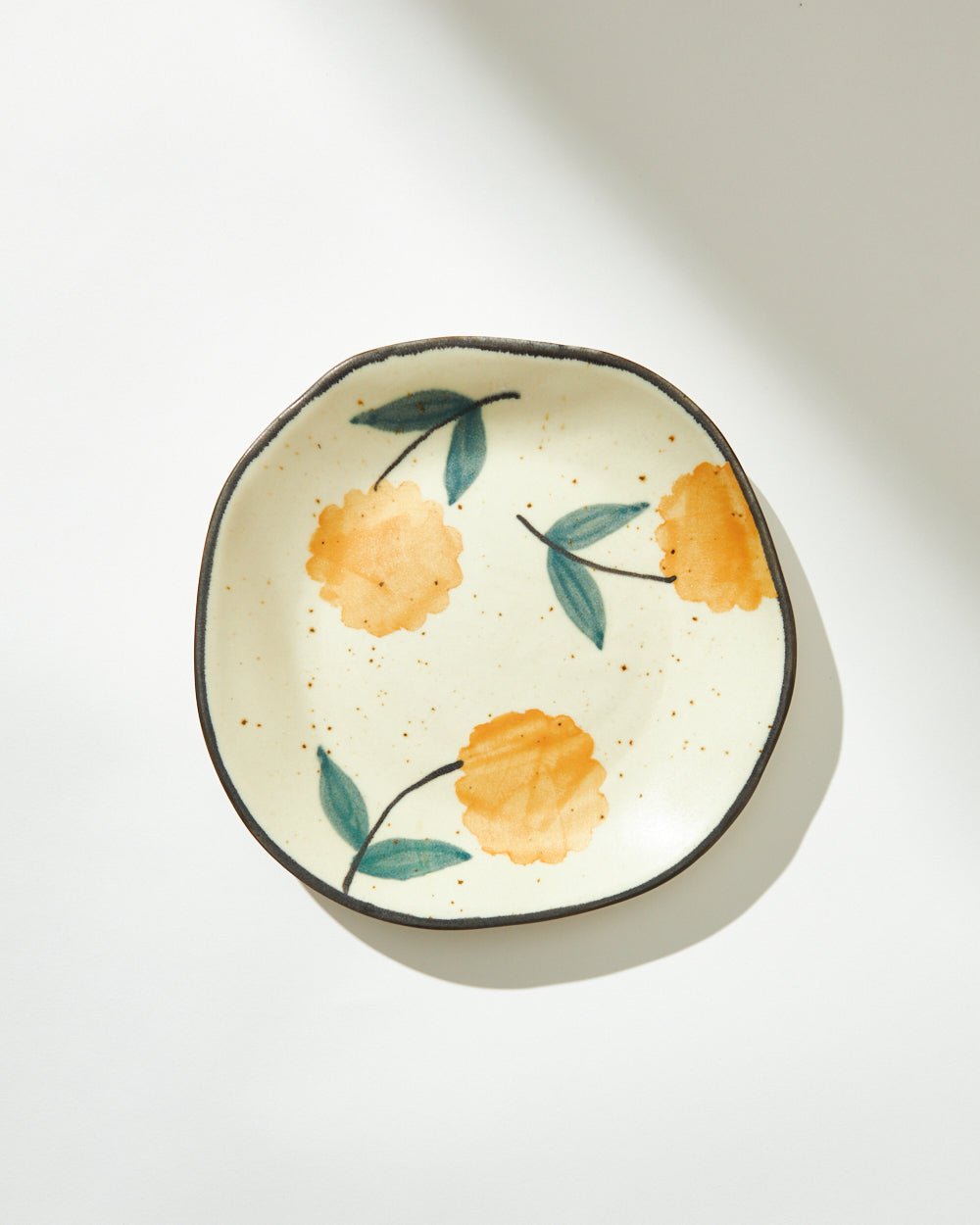 Marigold Quarter Plate | Handpainted Stoneware