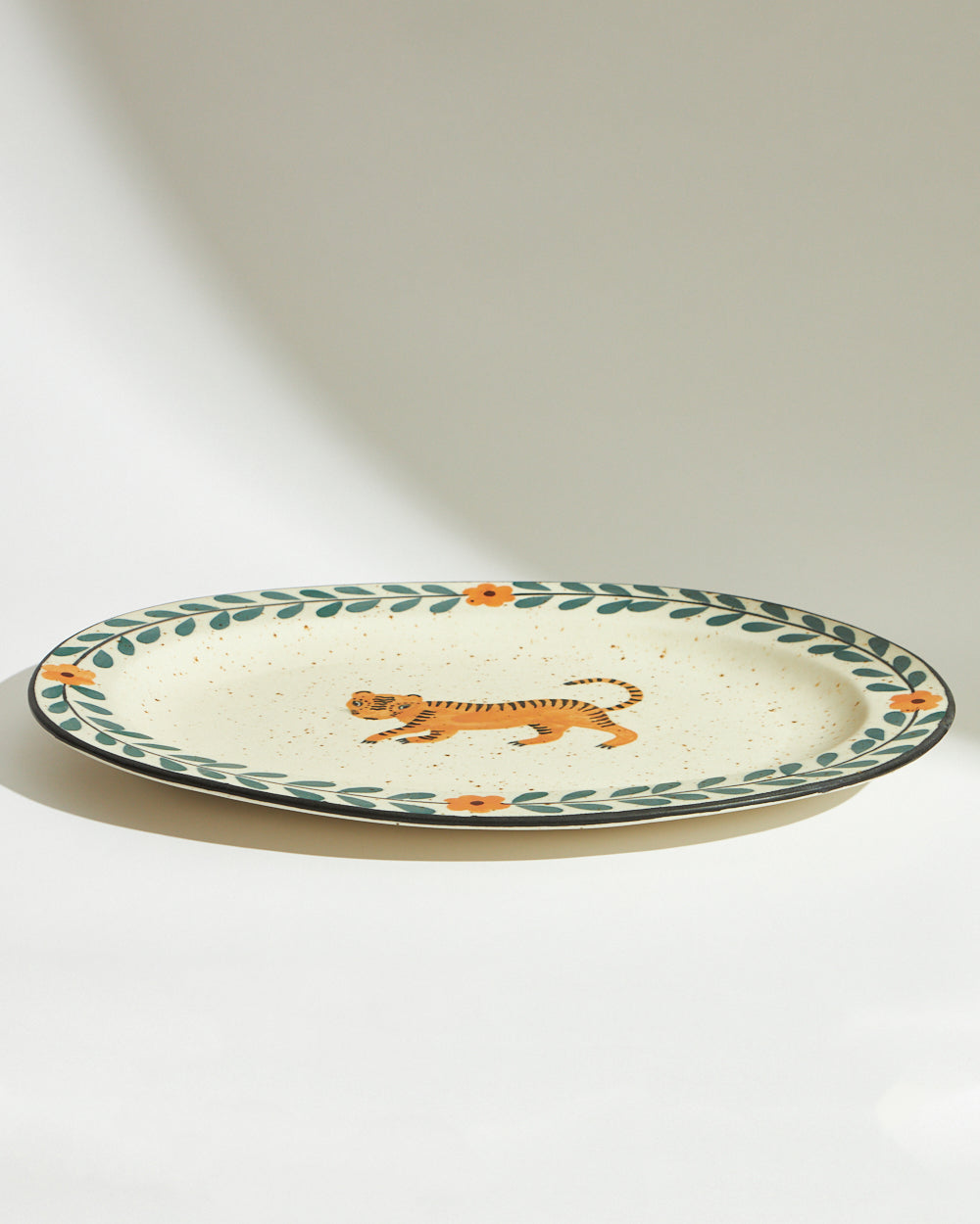 Marigold Royal Tiger Large Platter | Handpainted Stoneware