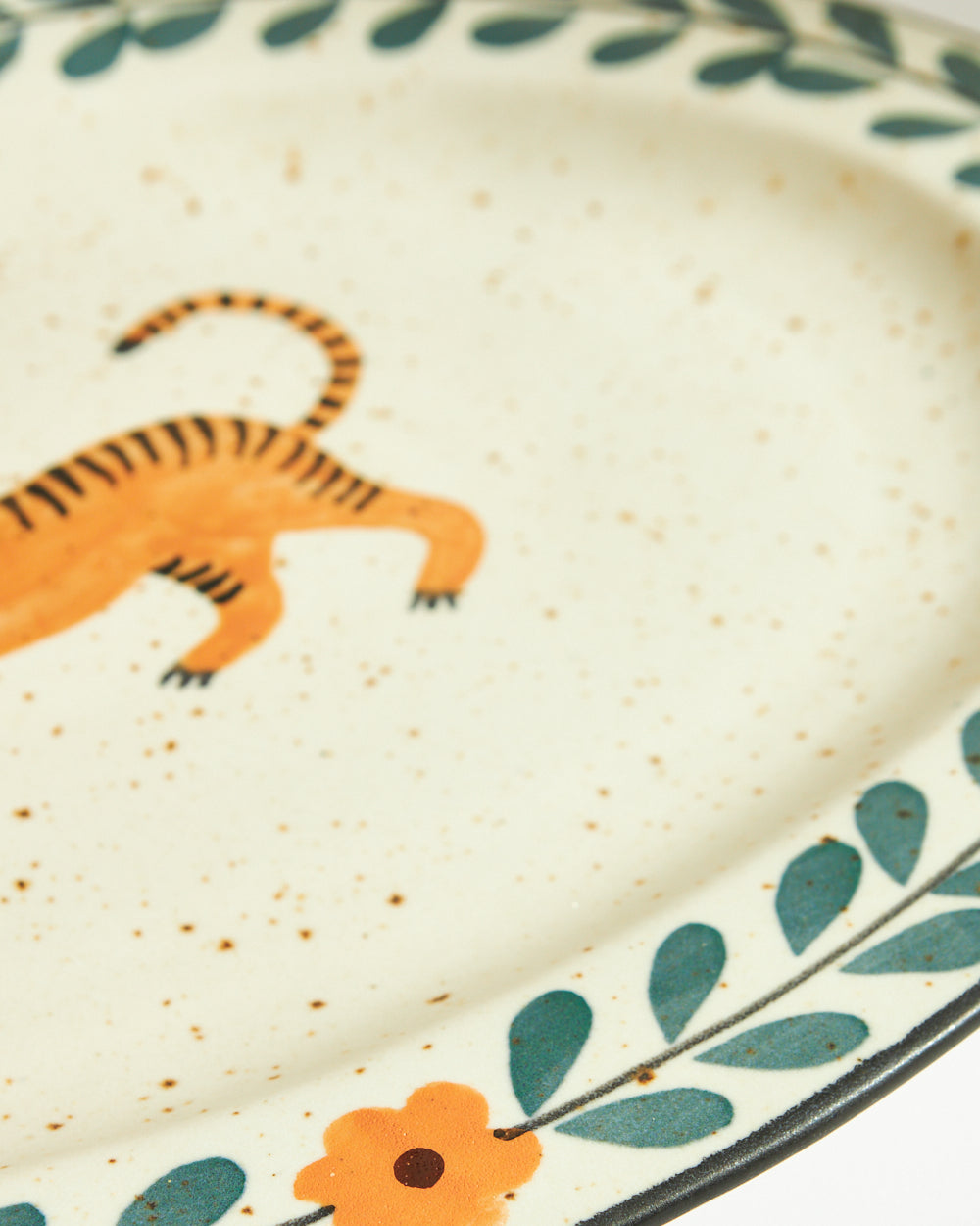 Marigold Royal Tiger Large Platter | Handpainted Stoneware