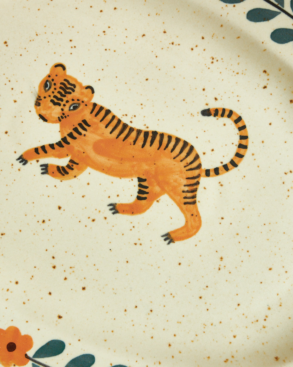 Marigold Royal Tiger Large Platter | Handpainted Stoneware
