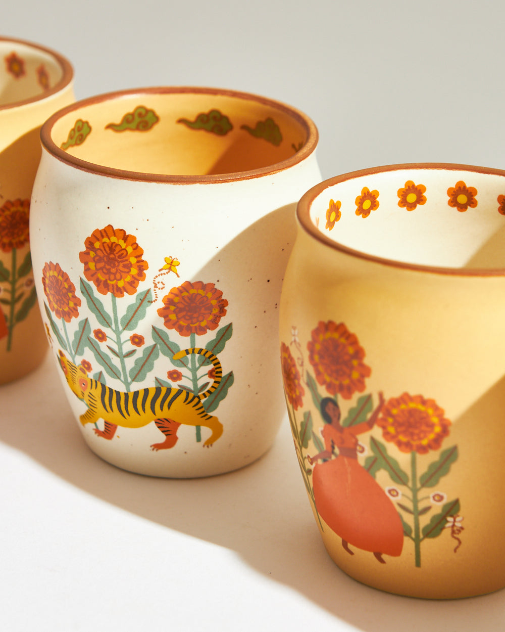 Marigold Kulhad - Set of 4