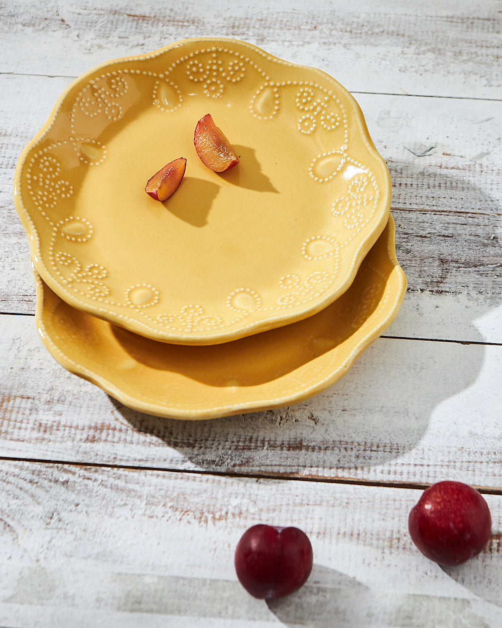 Essentials Lace Quarter Plate, Yellow