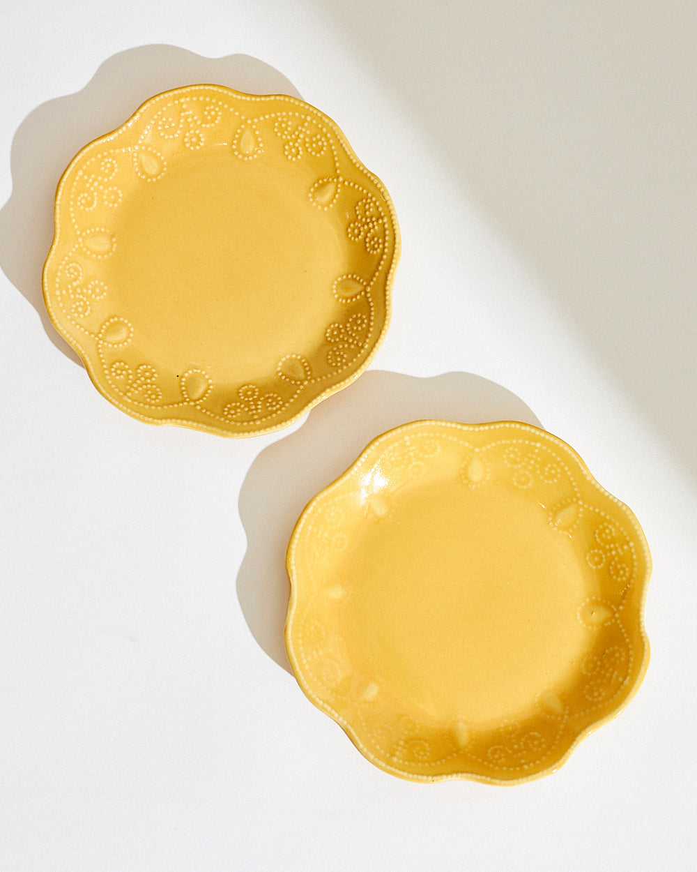 Essentials Lace Quarter Plate, Yellow