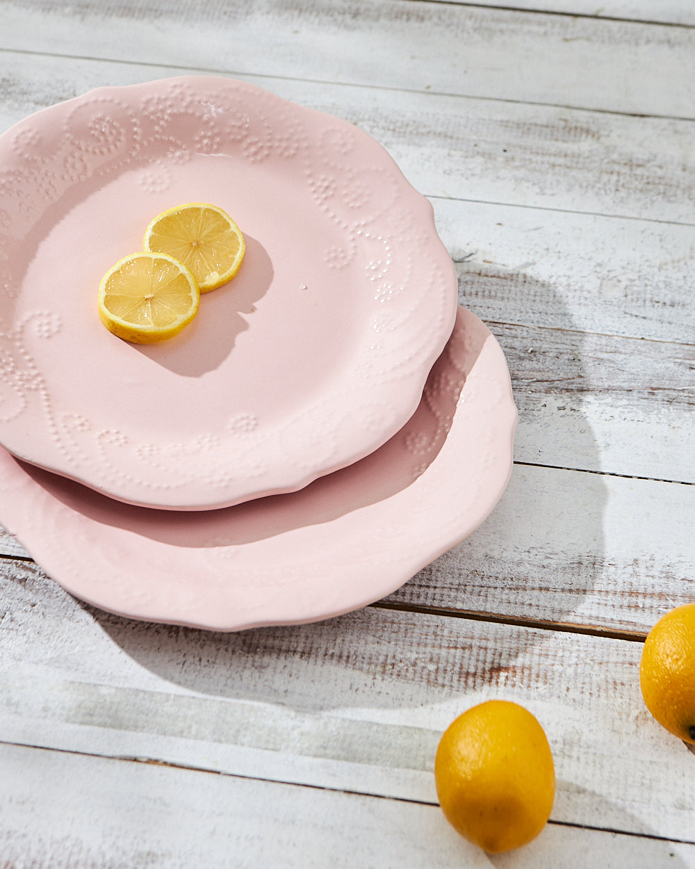 Essentials Lace Dinner Plate, Pink