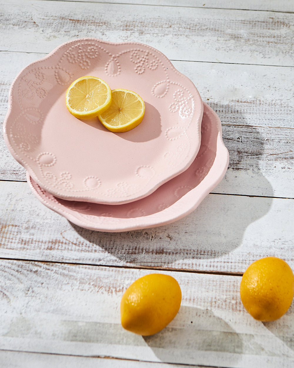 Essentials Lace Quarter Plate, Pink