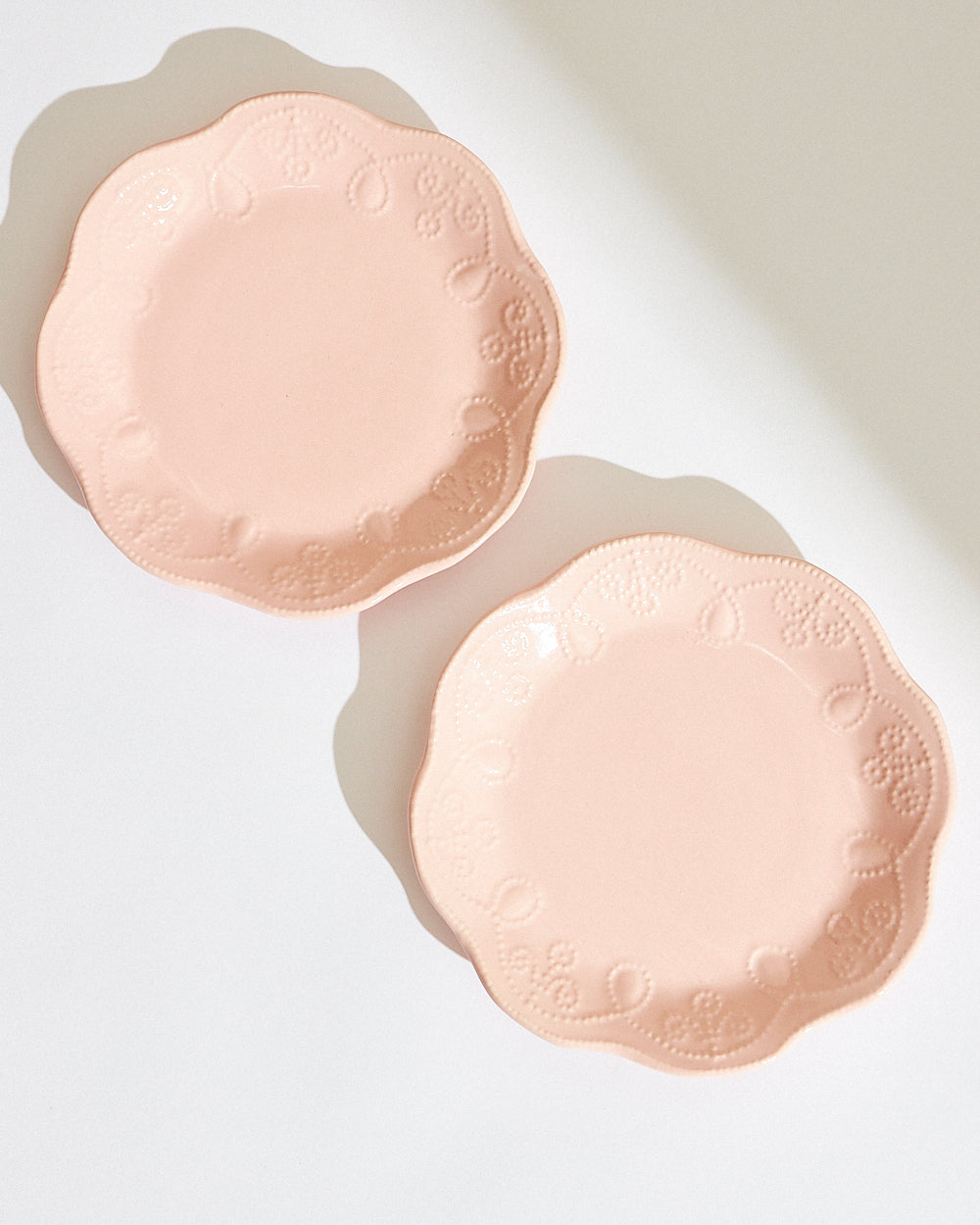 Essentials Lace Quarter Plate, Pink