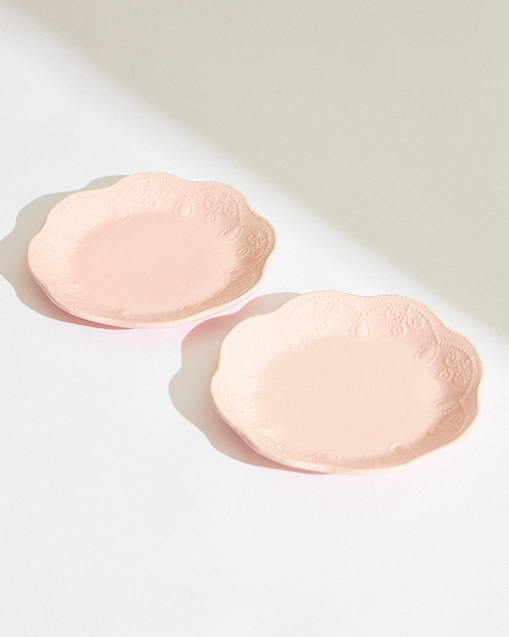 Essentials Lace Quarter Plate, Pink