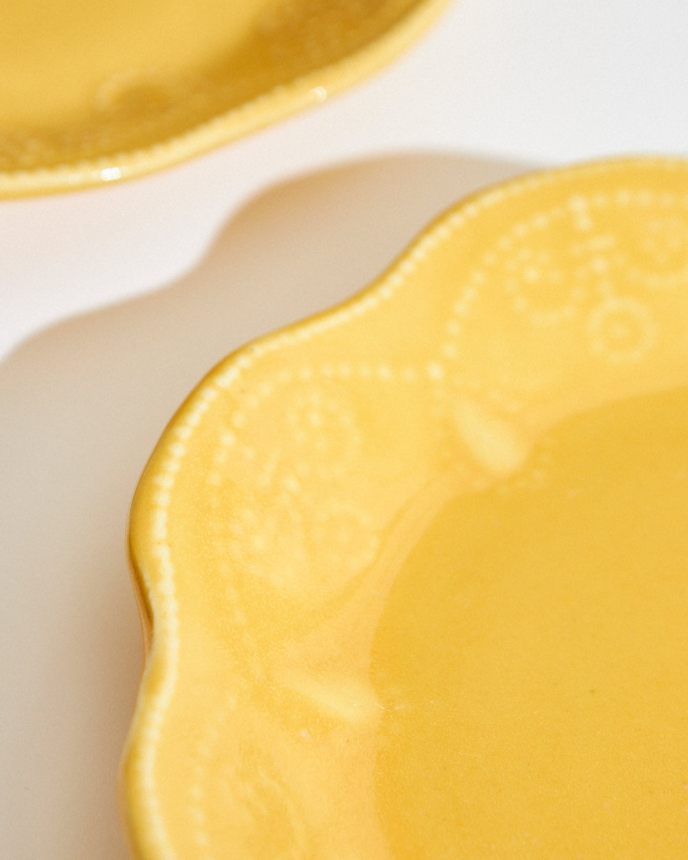 Essentials Lace Quarter Plate, Yellow