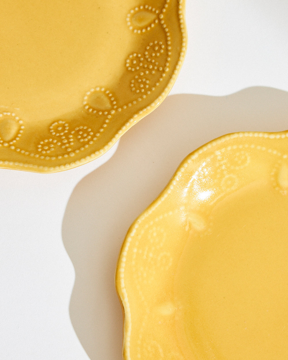 Essentials Lace Quarter Plate, Yellow