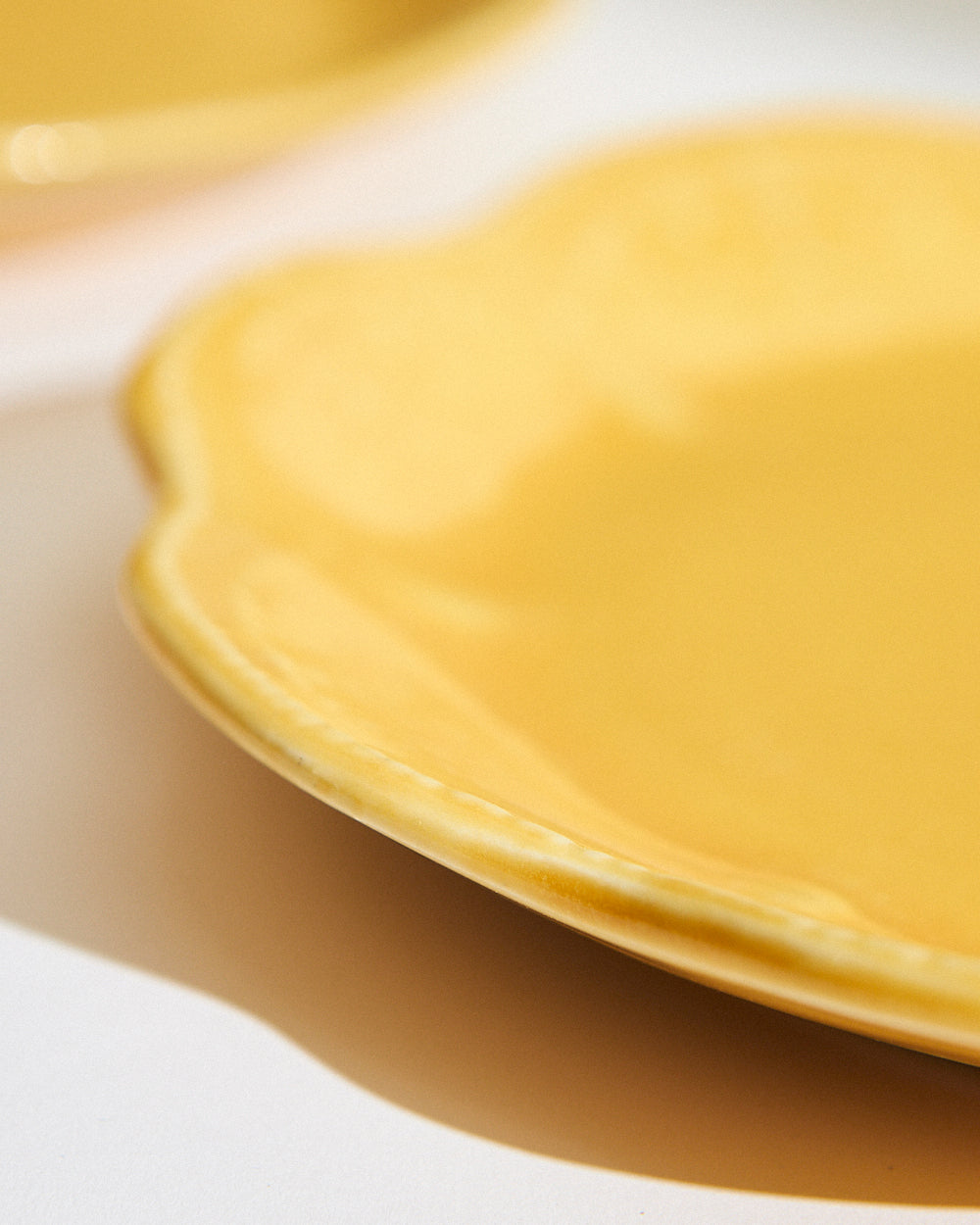 Essentials Lace Quarter Plate, Yellow