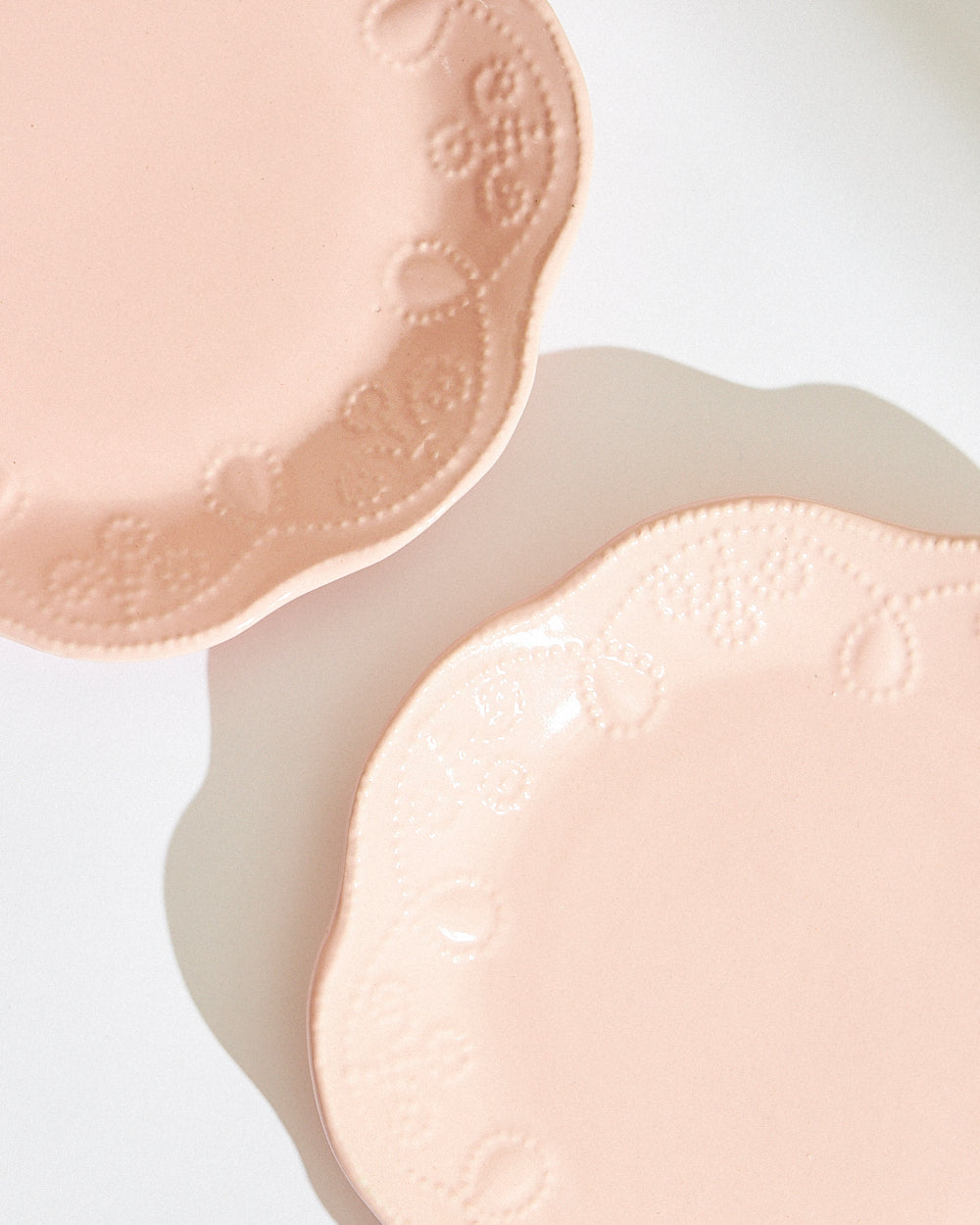 Essentials Lace Quarter Plate, Pink