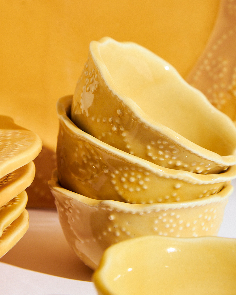 Set of 12 | Essentials Dinner Plates & Bowls, Yellow